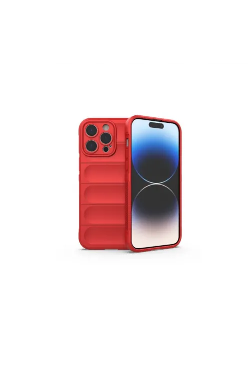 Apple İphone 16 Pro Kılıf Optimum Silikon - Kırmızı