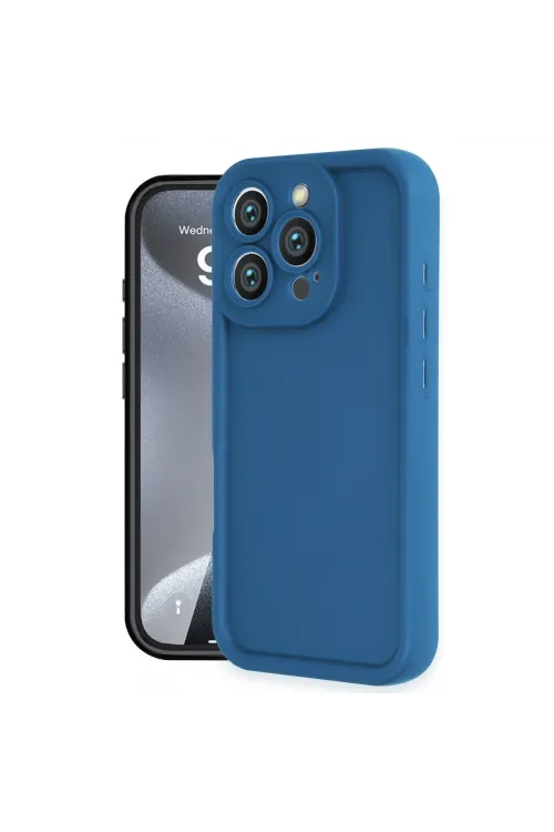 Apple İphone 16 Pro Kılıf Viera Silikon - Mavi