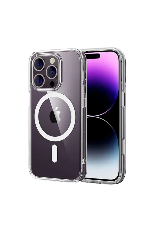 Apple İphone 16 Pro Max Combo Sert Şeffaf Magsafe Kapak - Şeffaf