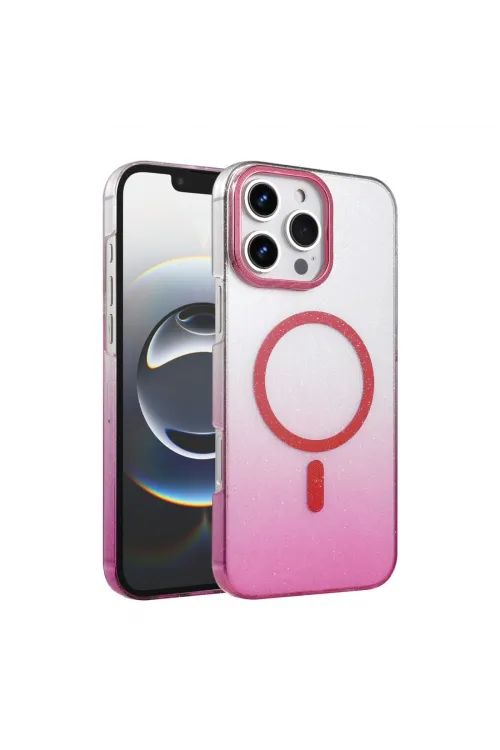 Apple İphone 16 Pro Max Glossy Magsafe Kapak - Pembe