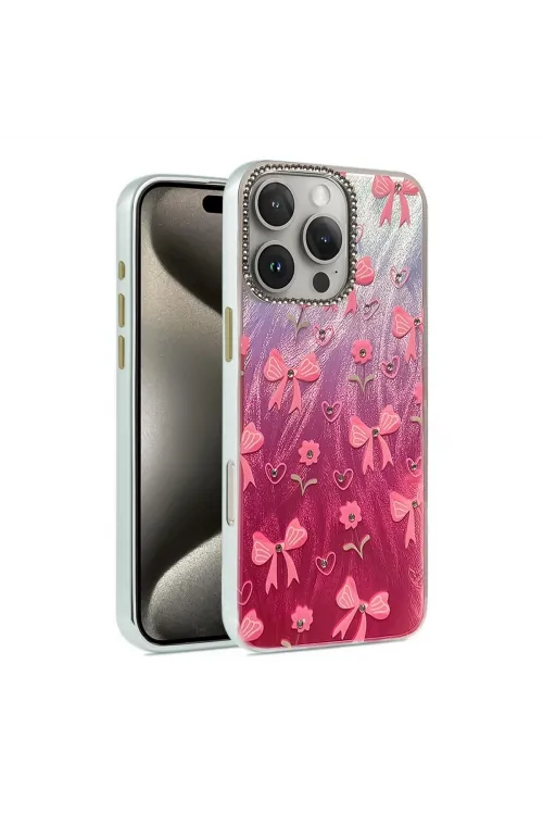 Apple İphone 16 Pro Max Kılıf Blade Aynalı Desenli Kapak - Desen 3