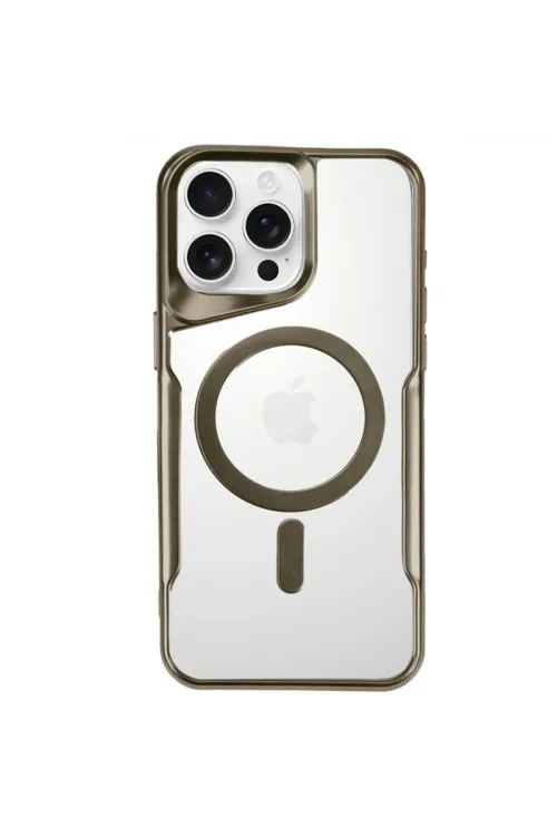 Apple İphone 16 Pro Max Kılıf Boyi Magsafe Silikon Kapak - Çöl Titanyum