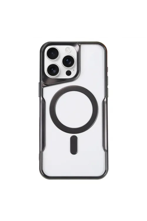 Apple İphone 16 Pro Max Kılıf Boyi Magsafe Silikon Kapak - Siyah
