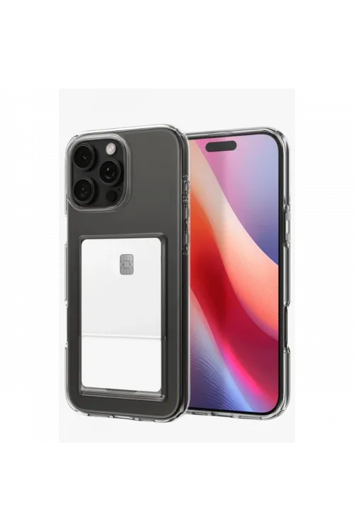 Apple iPhone 16 Pro Max Kılıf Kart Şeffaf Silikon - Şeffaf