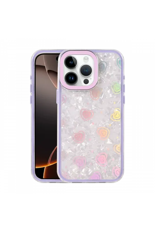Apple iPhone 16 Pro Max Lumi Desenli Kapak - Mor