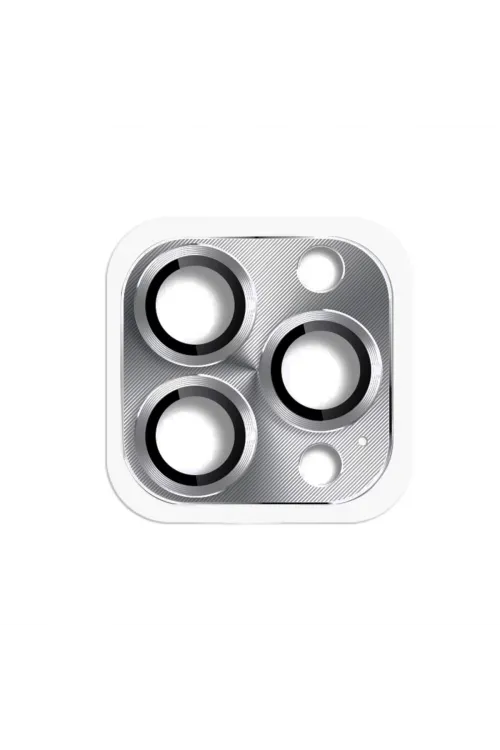 Apple İphone 16 Pro Max Pers Alüminyum Kamera Lens - Gri