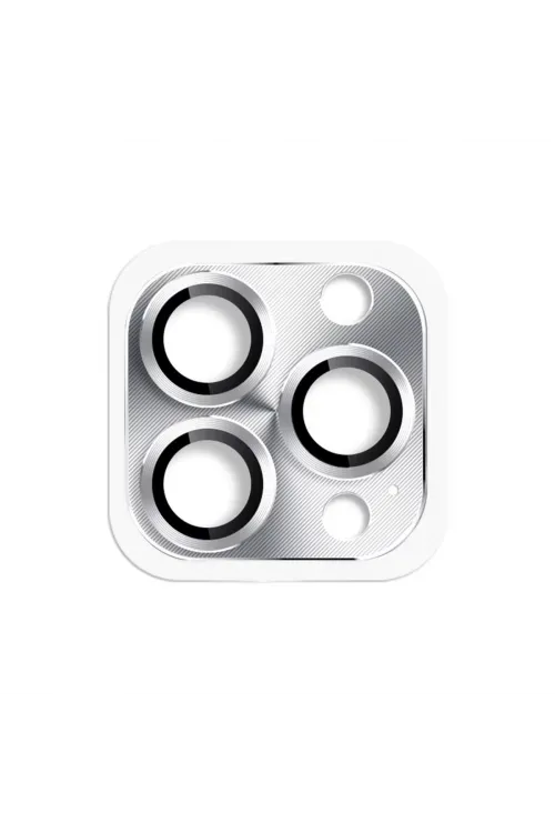 Apple İphone 16 Pro Max Pers Alüminyum Kamera Lens - Gümüş