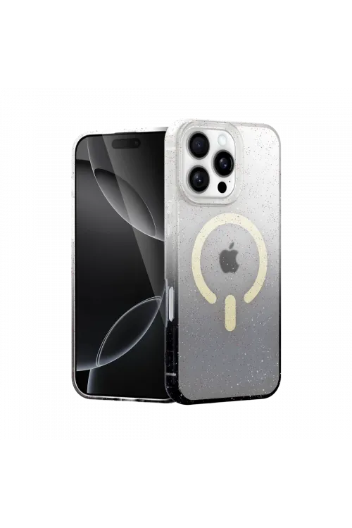 Apple iPhone 16 Pro Max Pummel Shiny Magsafe Kapak - Siyah