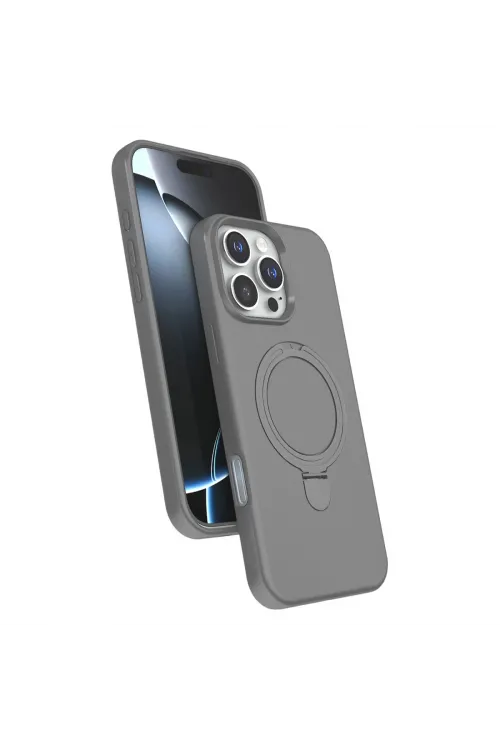 Apple İphone 16 Pro Max Regal Magsafe Standlı Kapak - Titan Gri