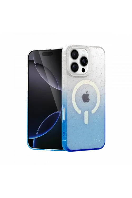 Apple iPhone 16 Pro Pummel Shiny Magsafe Kapak - Mavi