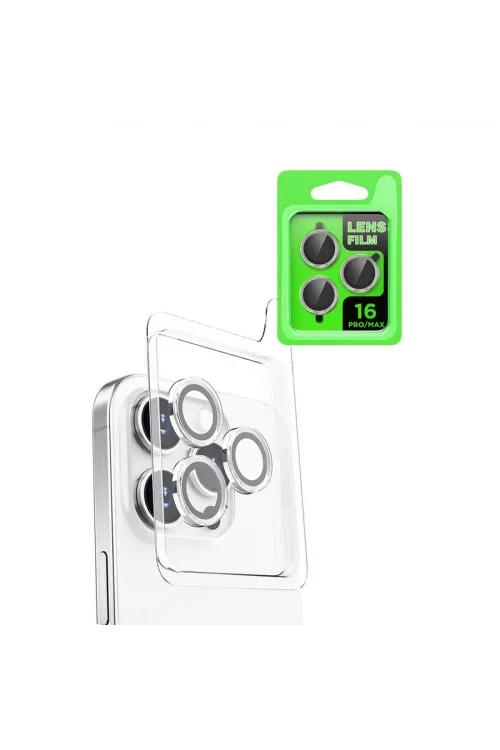 Apple İphone 16 Pro Raze Metal Kamera Lens - Beyaz