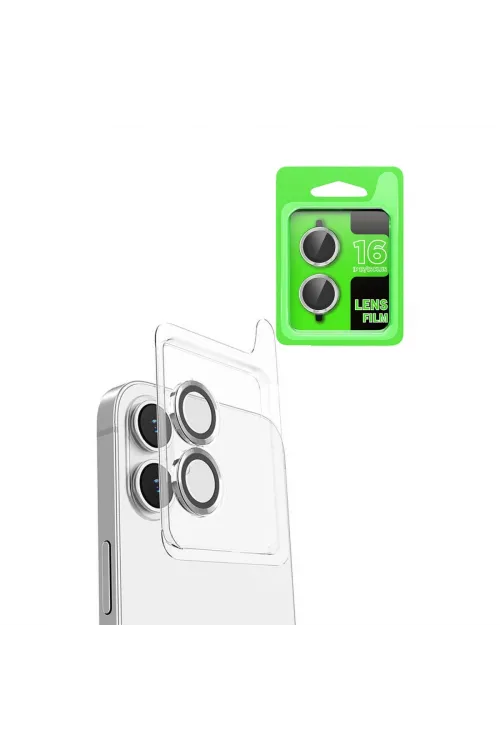 Apple İphone 16 Raze Metal Kamera Lens - Beyaz