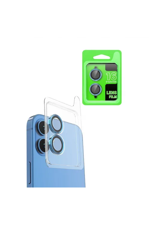 Apple İphone 16 Raze Metal Kamera Lens - Lacivert