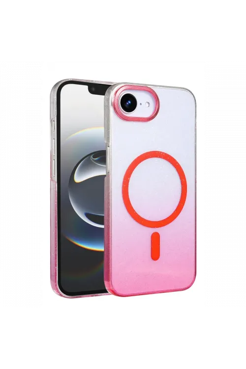 Apple iPhone 16E Glossy Magsafe Kapak - Pembe
