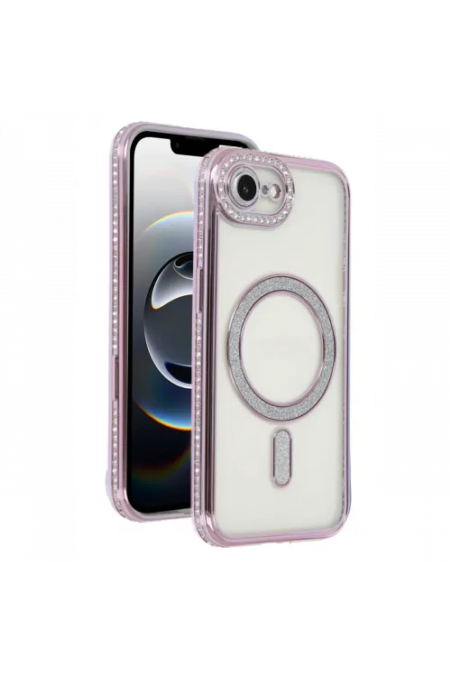 Apple iPhone 16E Joke Simli Magneticsafe Kılıf - Pembe