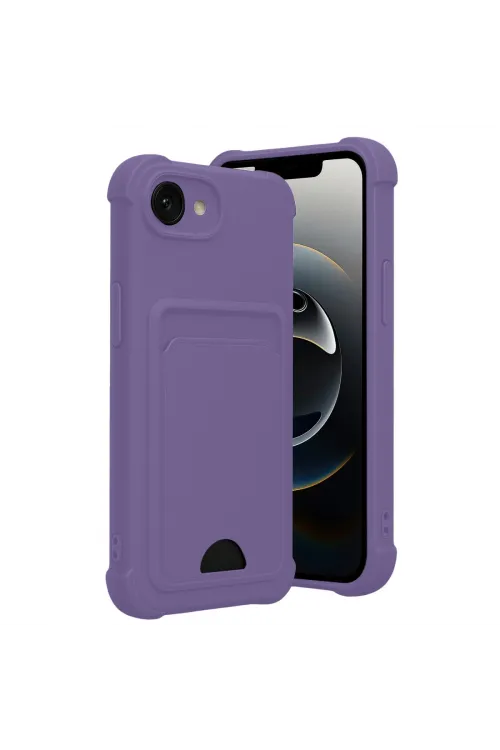 Apple İphone 16e Kelvin Kartvizitli Silikon - Lila