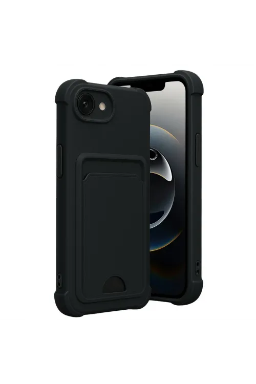 Apple İphone 16e Kelvin Kartvizitli Silikon - Siyah