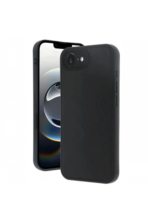 Apple iPhone 16E Kılıf Aras Deri Kapak - Siyah