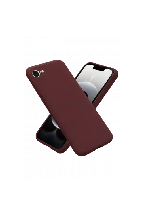 Apple İphone 16e Kılıf First Silikon - Bordo