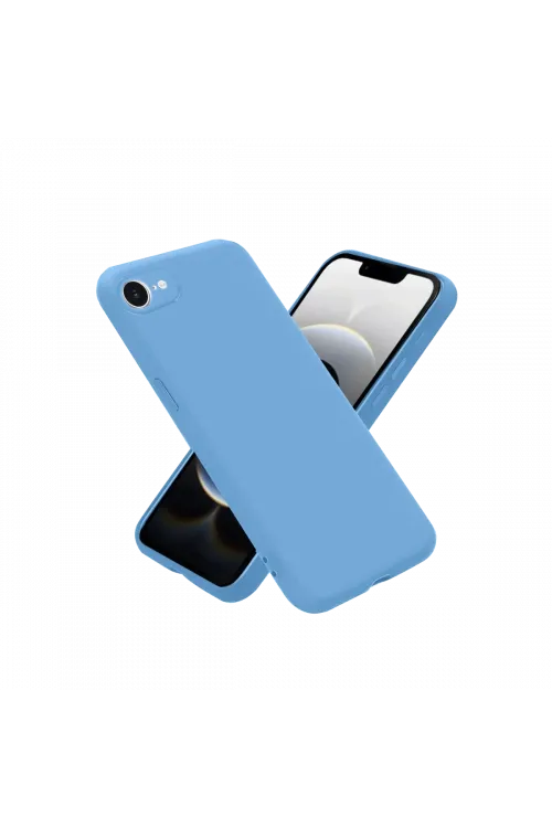Apple iPhone 16E Kılıf First Silikon - Mavi