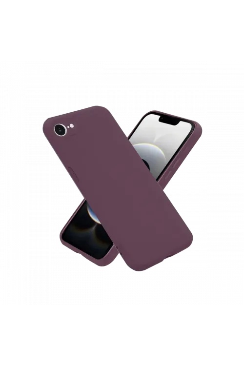 Apple iPhone 16E Kılıf First Silikon - Mürdüm