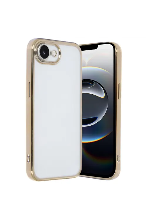 Apple İphone 16e Kılıf Razer Lensli Silikon - Gold