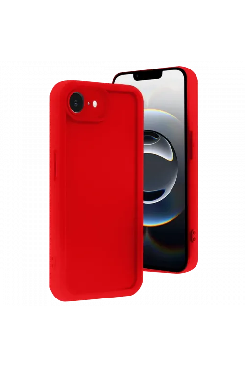 Apple iPhone 16E Kılıf Viera Silikon - Kırmızı