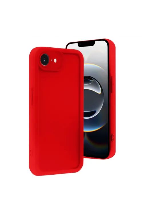 Apple İphone 16e Kılıf Viera Silikon - Kırmızı