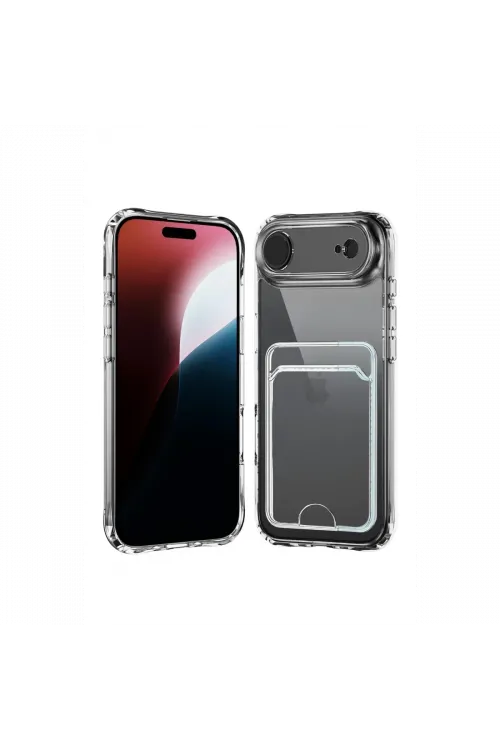 Apple iPhone 17 Air Kart Şeffaf Silikon - Şeffaf