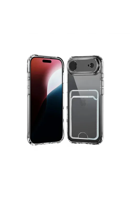 Apple İphone 17 Air Kart Şeffaf Silikon - Şeffaf