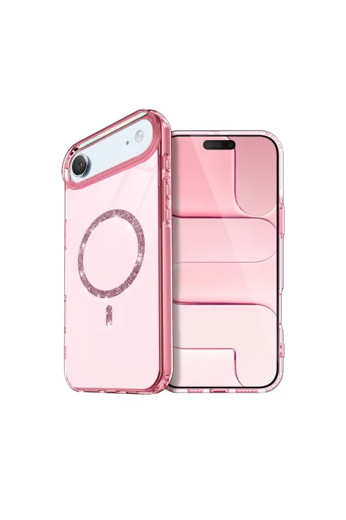 Apple İphone 17 Air Live Diamond Magsafe Kapak - Pembe