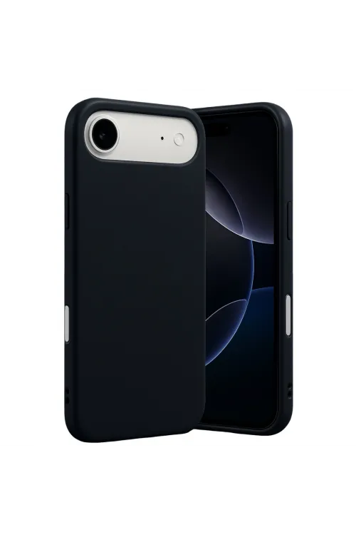 Apple İphone 17 Air Nano İçi Kadife Silikon - Siyah