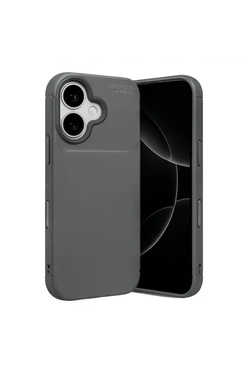 Apple İphone 17 Auto Focus Karbon Kapak - Gri