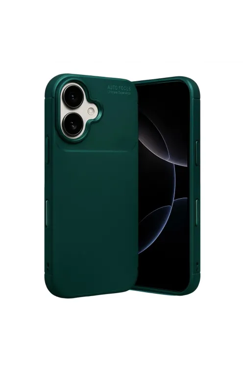 Apple İphone 17 Auto Focus Karbon Kapak - Koyu Yeşil