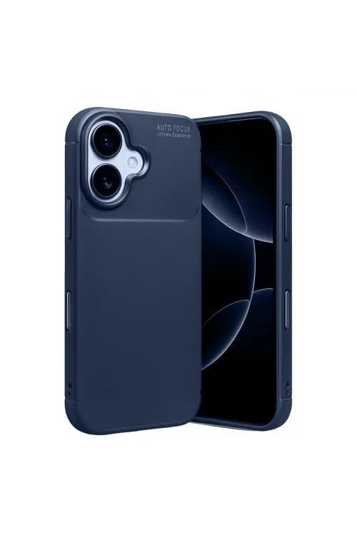 Apple İphone 17 Auto Focus Karbon Kapak - Lacivert