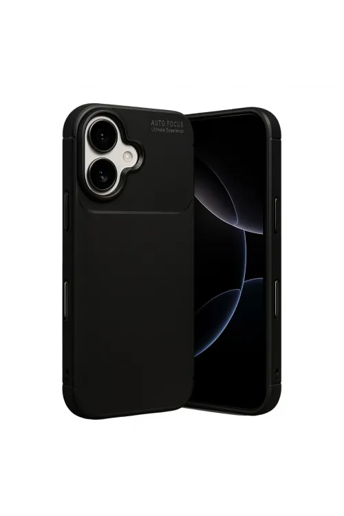 Apple İphone 17 Auto Focus Karbon Kapak - Siyah