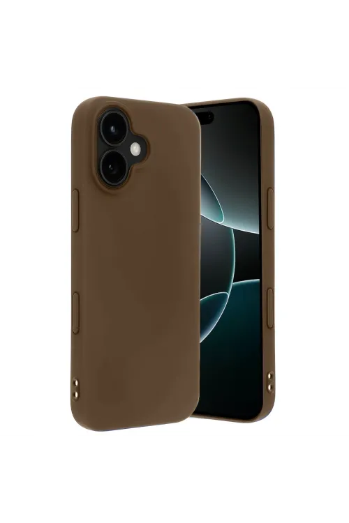 Apple İphone 17 First Silikon - Kahverengi