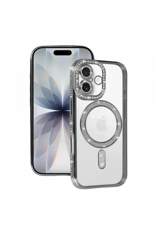 Apple iPhone 17 Joke Simli Magneticsafe Kılıf - Gümüş