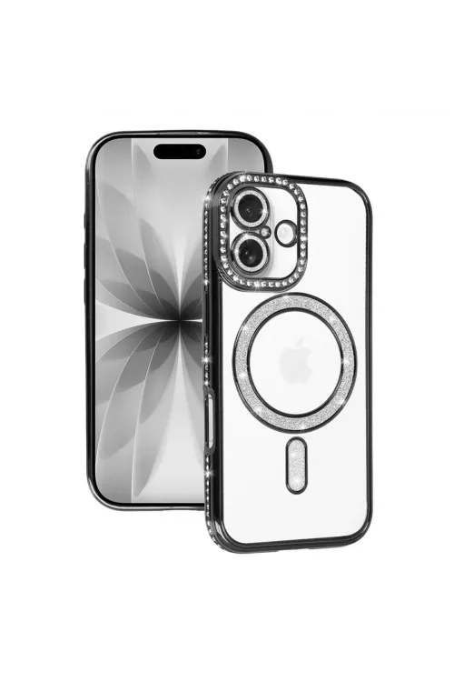 Apple İphone 17 Joke Simli Magneticsafe Kılıf - Siyah