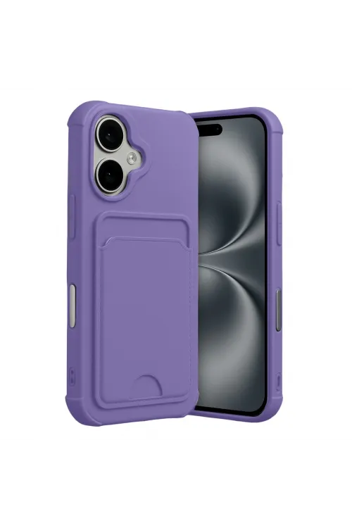 Apple İphone 17 Kelvin Kartvizitli Silikon - Lila
