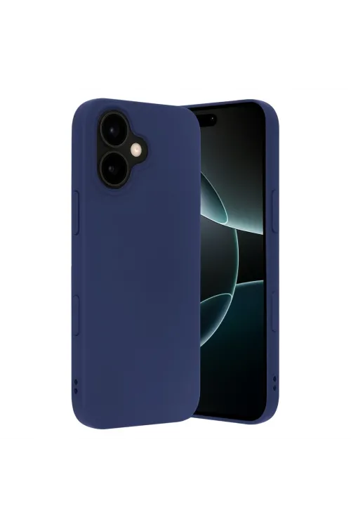 Apple İphone 17 Nano İçi Kadife Silikon - Lacivert