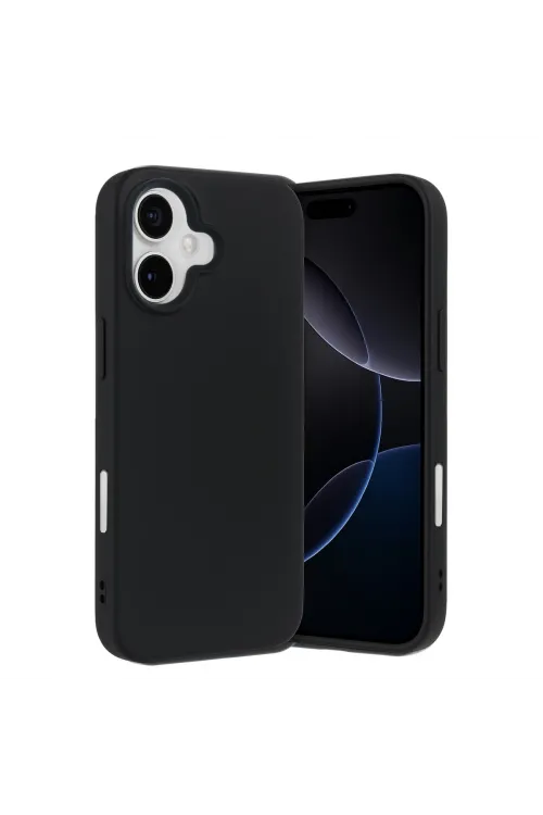 Apple İphone 17 Nano İçi Kadife Silikon - Siyah