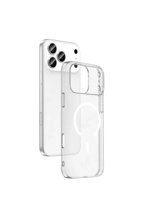 Apple İphone 17 Pro Combo Sert Şeffaf Magsafe Kapak - Şeffaf