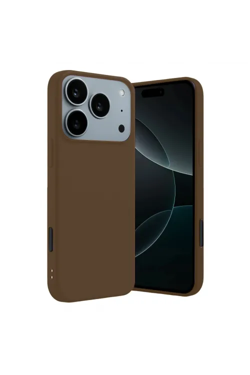 Apple İphone 17 Pro First Silikon - Kahverengi