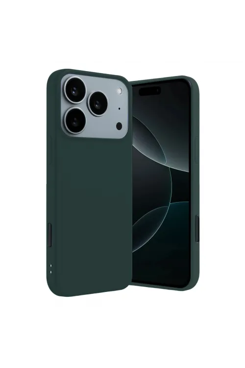 Apple İphone 17 Pro First Silikon - Koyu Yeşil