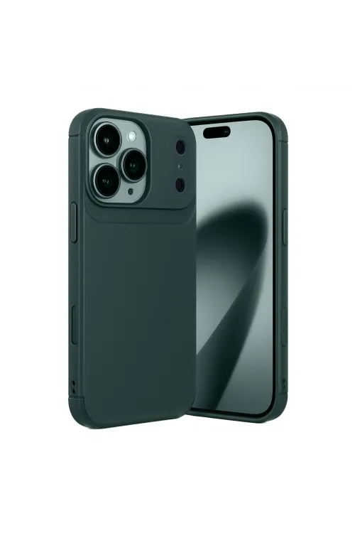 Apple İphone 17 Pro Max Auto Focus Karbon Kapak - Koyu Yeşil