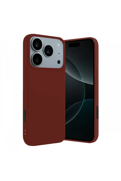 Apple iPhone 17 Pro Max First Silikon - Bordo