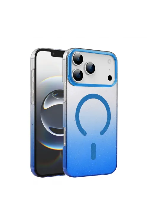 Apple İphone 17 Pro Max Glossy Magsafe Kapak - Mavi