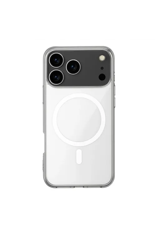 Apple İphone 17 Pro Max Kılıf Magneticsafe Şeffaf Silikon - Şeffaf