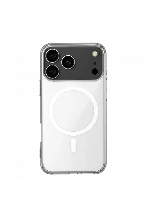Apple iPhone 17 Pro Max Kılıf Magneticsafe Şeffaf Silikon - Şeffaf